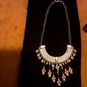 Gold tone statement necklace